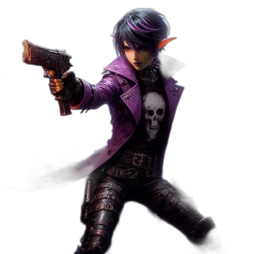 weapon, jacket, concept art, 3d render transparent PNG cut-out