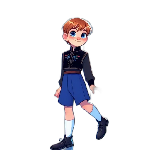 jacket, dress, staff, creature transparent PNG cut-out