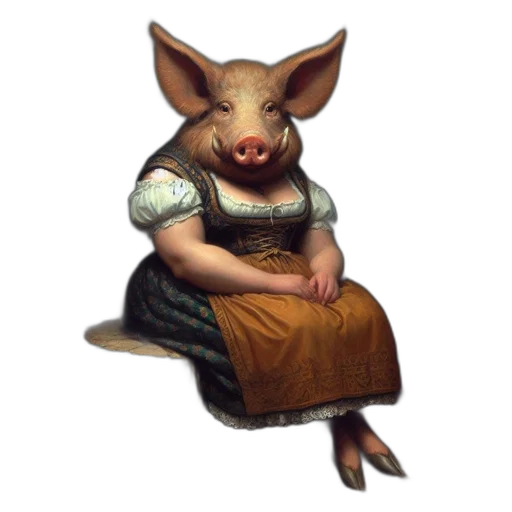 animal, dress, face, creature transparent PNG cut-out