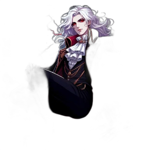 staff, dress, hair, creature transparent PNG cut-out