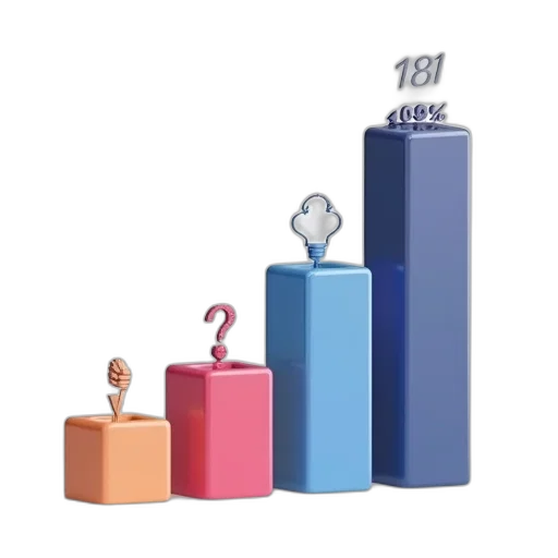 3d render, pastel, colorful, bar transparent PNG cut-out