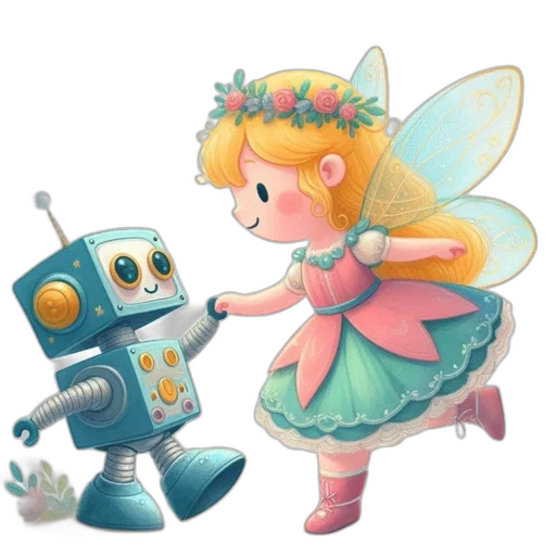 robot, dress, concept art, pixel art transparent PNG cut-out