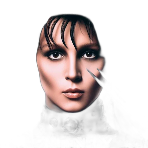 face, mask, robot, hair transparent PNG cut-out
