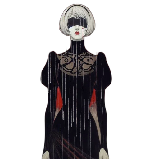 dress, mask, jewelry, concept art transparent PNG cut-out