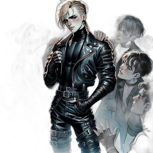 jacket, comic book art, concept art, cyberpunk transparent PNG cut-out