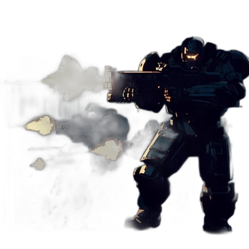 robot, weapon, creature, staff transparent PNG cut-out