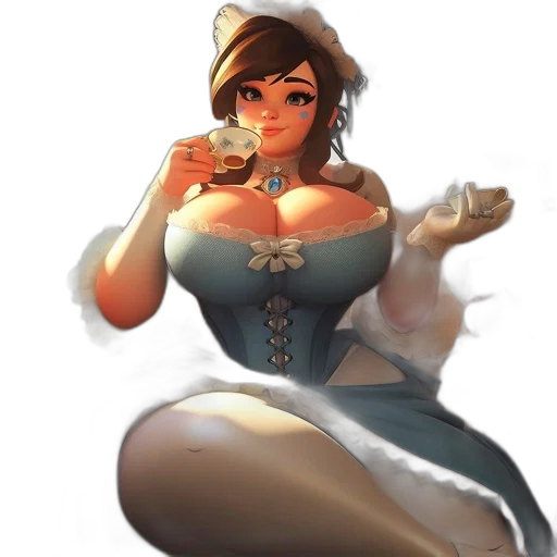dress, staff, weapon, robot transparent PNG cut-out