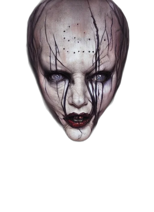 mask, face, creature, concept art transparent PNG cut-out