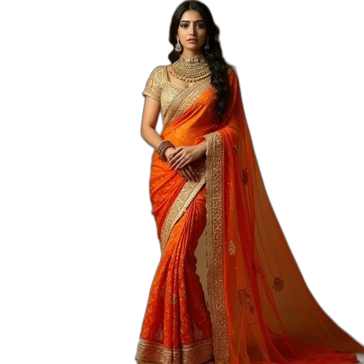 dress, photorealistic, golden, earth tones transparent PNG cut-out
