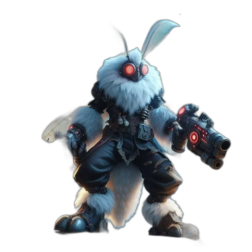 weapon, robot, staff, creature transparent PNG cut-out