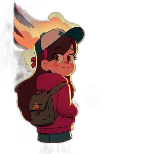 jacket, hat, staff, face transparent PNG cut-out