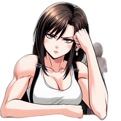 face, anime, cartoon, pixel art transparent PNG cut-out