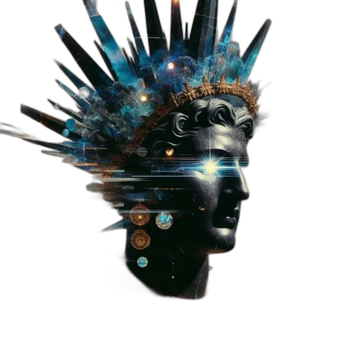 crown, mask, jewelry, staff transparent PNG cut-out