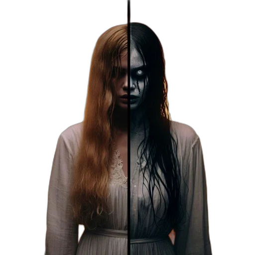 dress, face, mask, hair transparent PNG cut-out