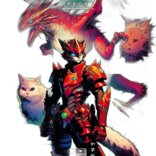 animal, robot, comic book art, concept art transparent PNG cut-out