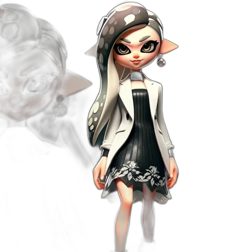 dress, jacket, staff, concept art transparent PNG cut-out