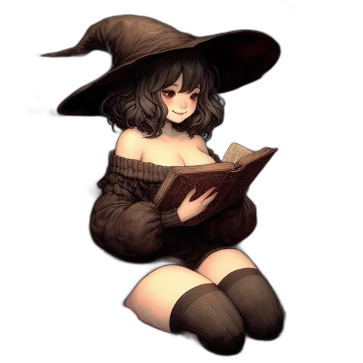hat, staff, dress, creature transparent PNG cut-out
