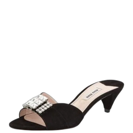 shoes, black, slip-on, sandal transparent PNG cut-out