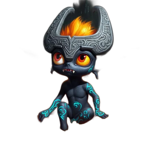 dragon, mask, creature, staff transparent PNG cut-out