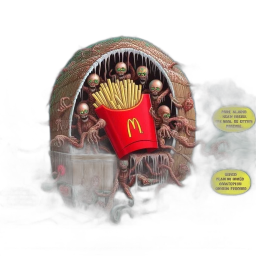 food, crown, concept art, photorealistic transparent PNG cut-out