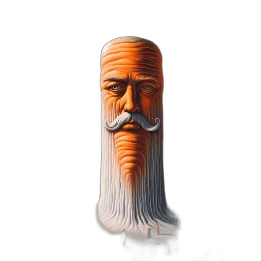 hair, mask, face, staff transparent PNG cut-out