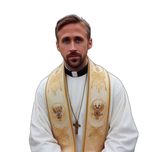 staff, jacket, clergyman, white transparent PNG cut-out