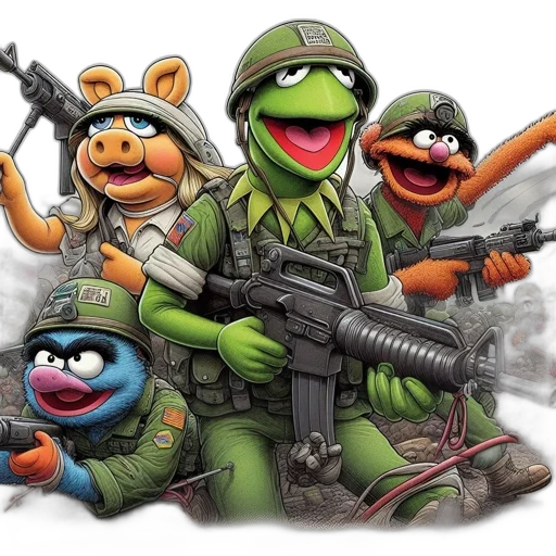 weapon, concept art, 3d render, muppet transparent PNG cut-out