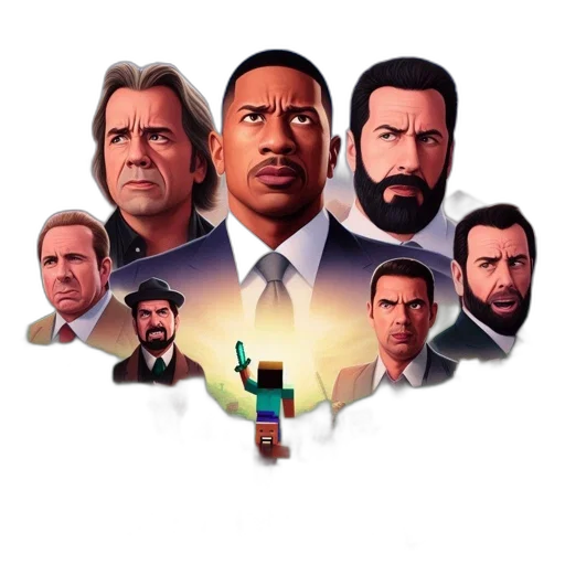 face, staff, concept art, pixel art transparent PNG cut-out