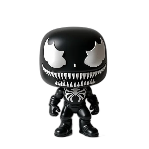 creature, 3d render, black, white transparent PNG cut-out