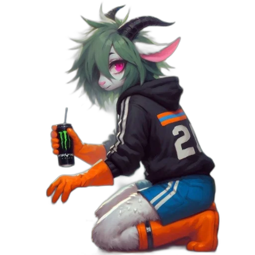 jacket, staff, creature, animal transparent PNG cut-out