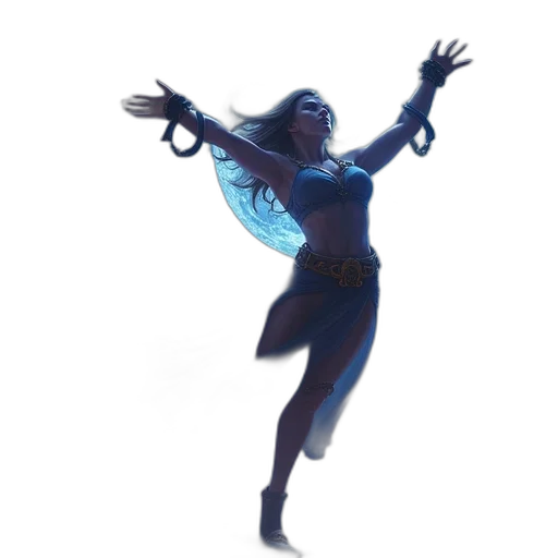 staff, weapon, dress, hair transparent PNG cut-out