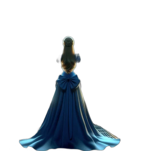 dress, crown, jewelry, staff transparent PNG cut-out