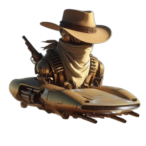weapon, hat, robot, sword transparent PNG cut-out