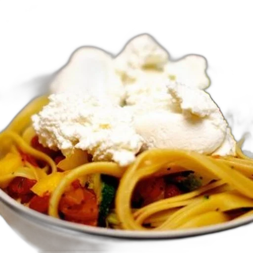food, bowl, pasta, zucchini transparent PNG cut-out