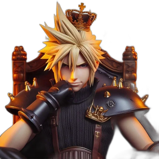 crown, sword, staff, 3d render transparent PNG cut-out