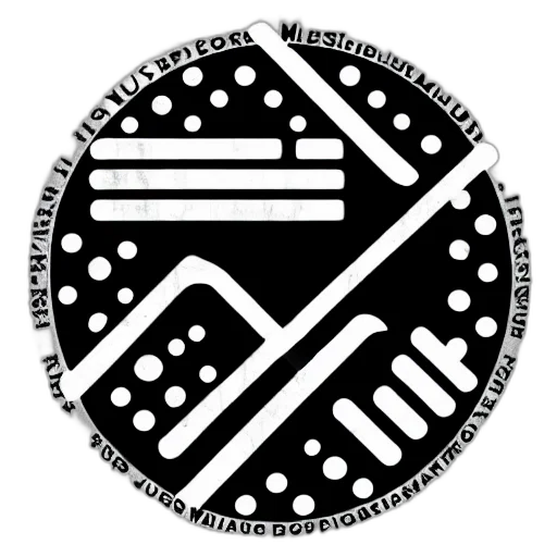 cyberpunk, monochrome, logo, neurohop transparent PNG cut-out