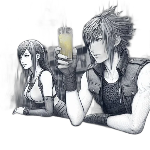 concept art, fantasy art, cyberpunk, comic book art transparent PNG cut-out