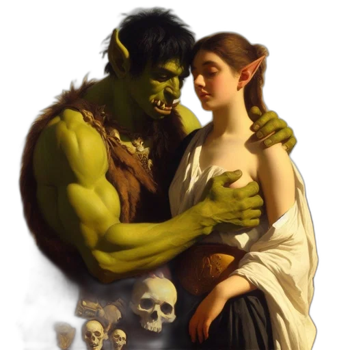 fantasy art, concept art, comic book art, photorealistic transparent PNG cut-out