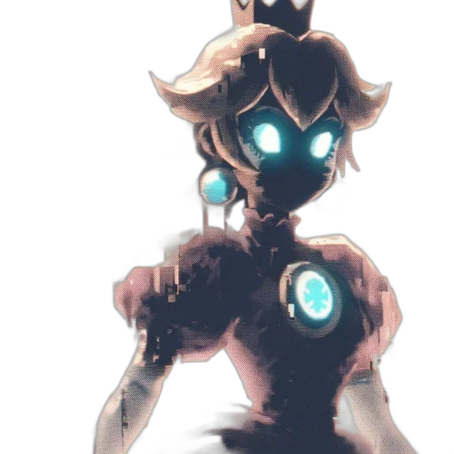 robot, mask, crown, staff transparent PNG cut-out