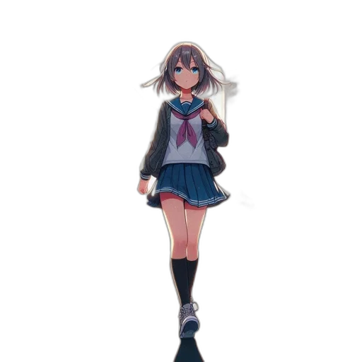 dress, jacket, staff, weapon transparent PNG cut-out