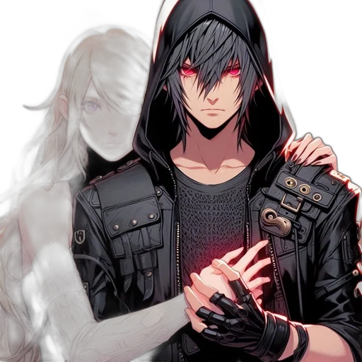 jacket, mask, weapon, concept art transparent PNG cut-out