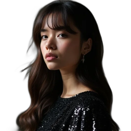 face, hair, dress, jewelry transparent PNG cut-out