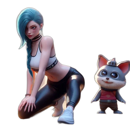 concept art, 3d render, cyberpunk, comic book art transparent PNG cut-out
