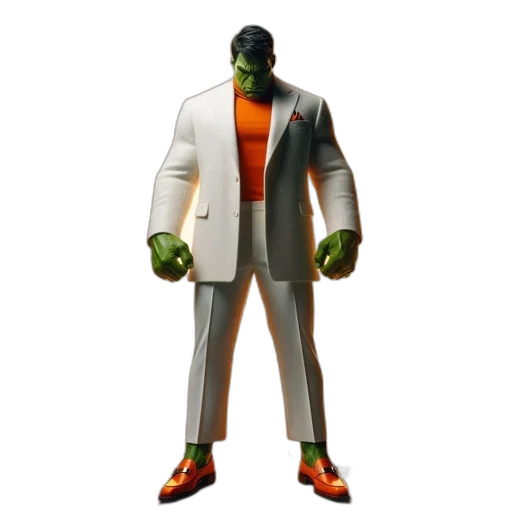 jacket, concept art, 3d render, green transparent PNG cut-out