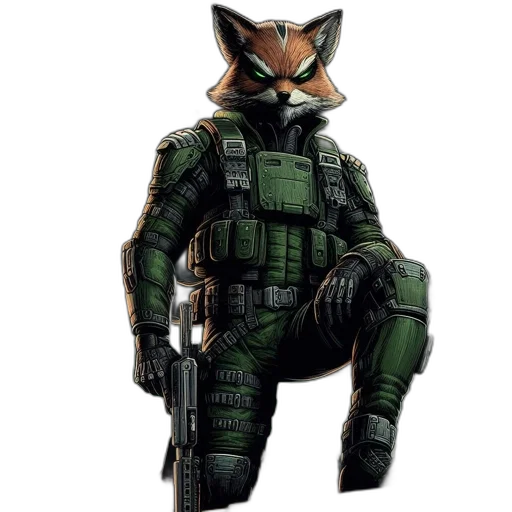 animal, jacket, concept art, 3d render transparent PNG cut-out