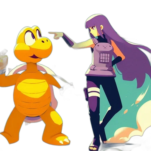 concept art, anime, pixel art, 3d render transparent PNG cut-out