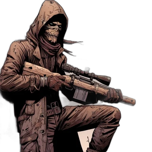 weapon, jacket, comic book art, concept art transparent PNG cut-out