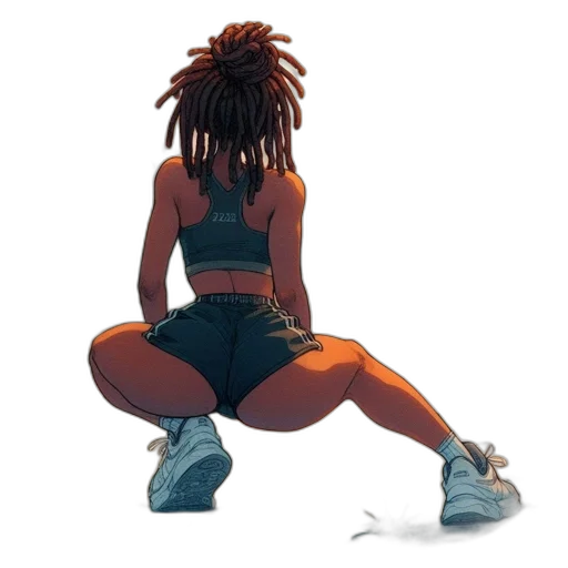 weapon, dress, shoes, hair transparent PNG cut-out