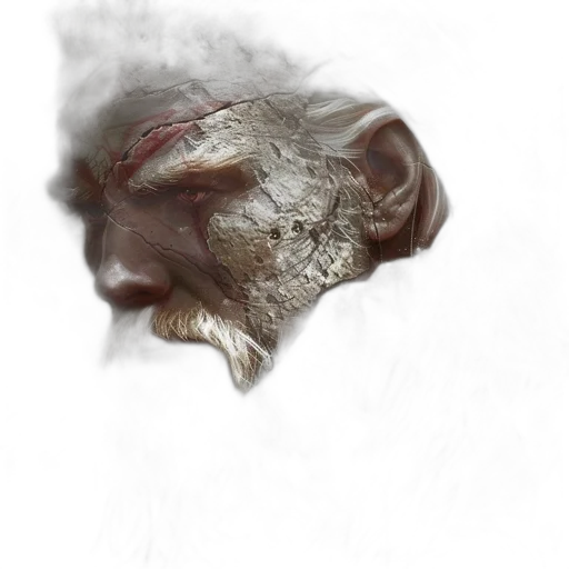 face, mask, creature, staff transparent PNG cut-out