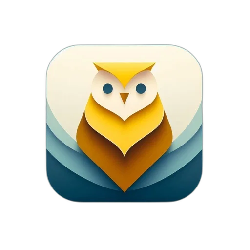 3d render, artistic, rendition, owl transparent PNG cut-out